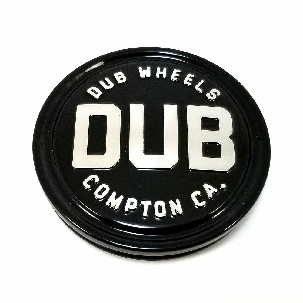 Dub Compton 3"Flat Cap Gl-blk Slvr Logo