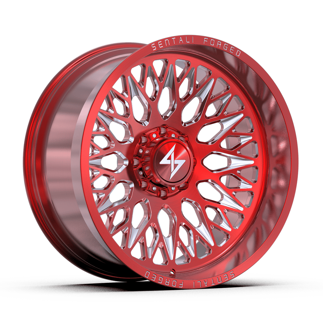 Sentali Forged SF6RM 24x14 8x170 -76 125.2 Red Milled