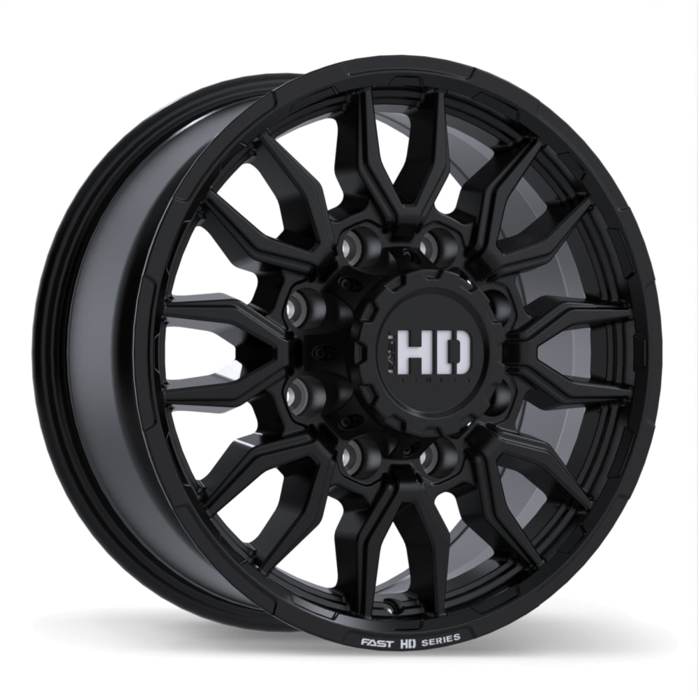 Fast HD Grit 17x7.5 8x165.1mm +42 121.1mm  Satin Black with Milling