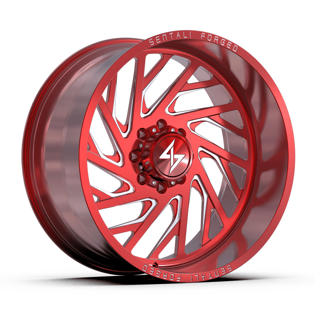 Sentali Forged SF7RM 22x12 8x180 -44 124.3 Red Milled