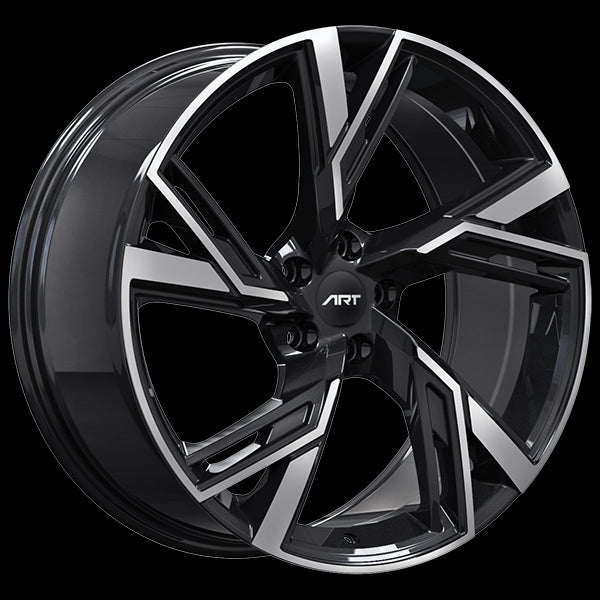 ART REPLICA 230 20X9.0 5X112 25 66.5 GLOSS BLACK - MACHINED FACE