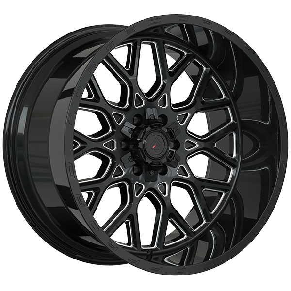Forged Wheels XR109 22x12 8x165.1 -44 125.1 Gloss Black - Milled