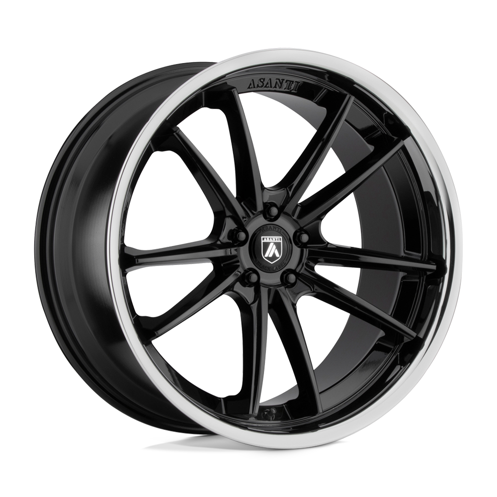 Asanti Black ABL-23 Sigma 20x9 5x112 25 72.6 Gloss Black Chrome Lip