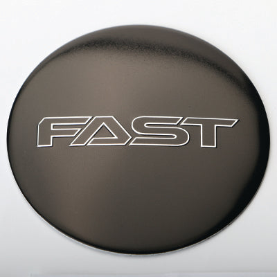 Black Emblem With Chrome Outline (FAST) Logo - Dome - EM-540DBCF