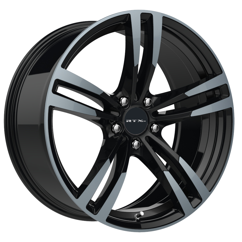 RTX GRAZ 19X8.5 5X120 35 72.6 BLACK MACHINED GREY - TheWheelShop.ca