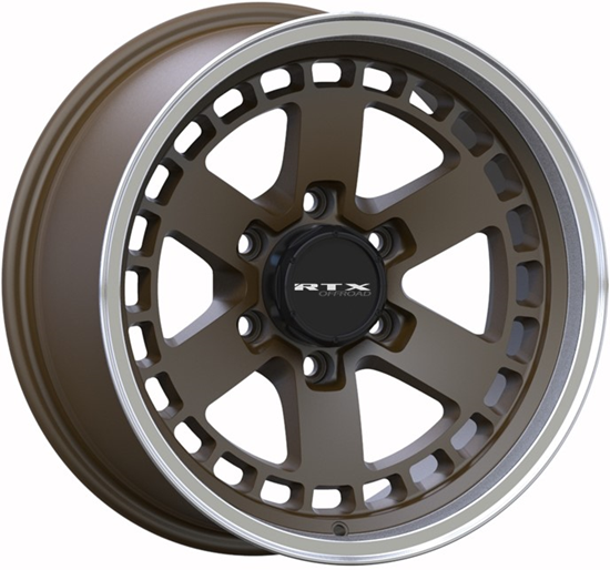 RTX OZARK 17X9 6X139.7 0 106.1 SATIN BRONZE MACHINED LIP