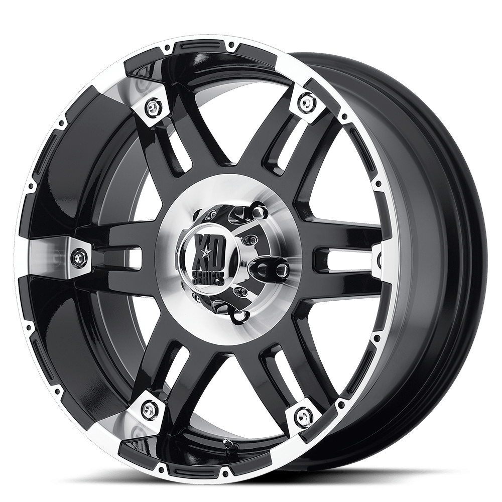 XD WHEELS XD797 SPY 20X9 5X139.7 -12 108 GLOSS BLACK MACHINED