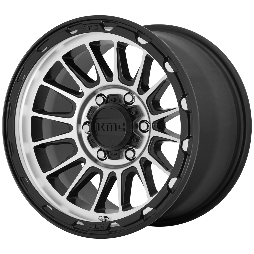 KMC WHEELS KM542 IMPACT 17X8.5 5X127 0 71.5 SATIN BLACK MACHINED