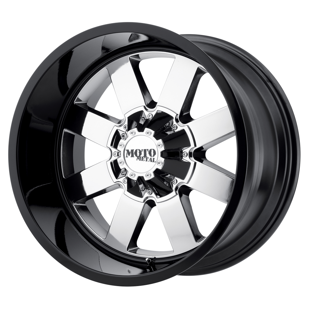 MOTO METAL MO962 20X12 5X127 / 5X135 -44 87.1 PVD CENTER GLOSS BLACK LIP