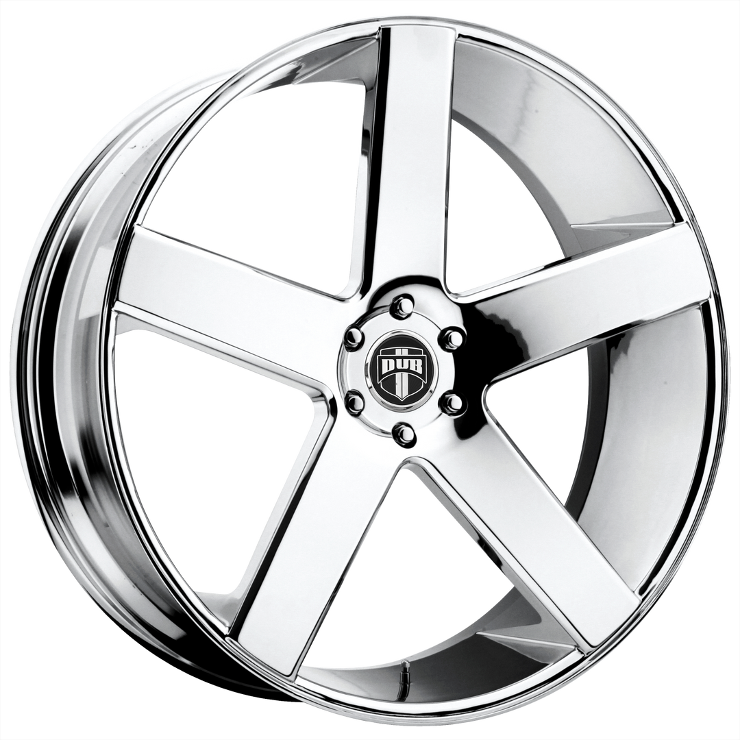 DUB 1PC S115 BALLER 22X9.5 5X115 13 87.1 CHROME PLATED