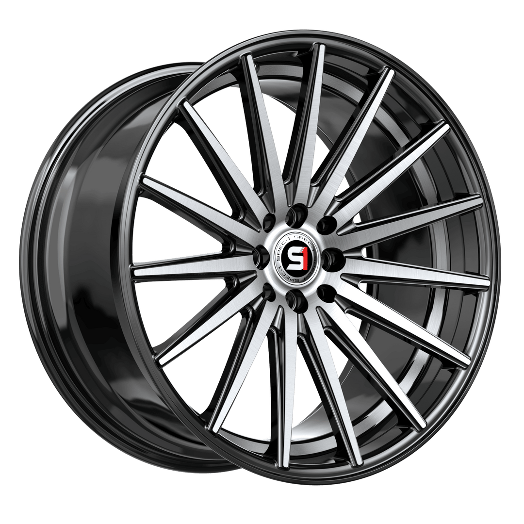 Spec-1 Racing SP-69BMU 17x7.5 5x100 / 5x114.3 42 73.1 Gloss Black Machined / Undercut