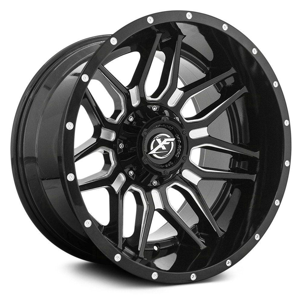 XF Offroad XF-222 22x12 6x135 / 6x139.7 -44 108 Gloss Black Milled