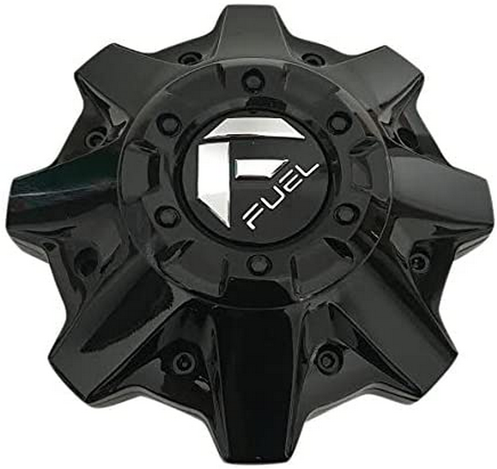 Fuel Gloss Black Cap 8lug-black Rivets