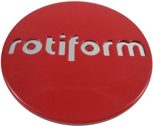 Rotiform 2.36"Snapin Cap-red W/chr Logo