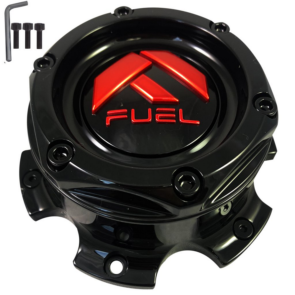 Fuel Bolt On Cap For 6x5.5 Gl-blk/red