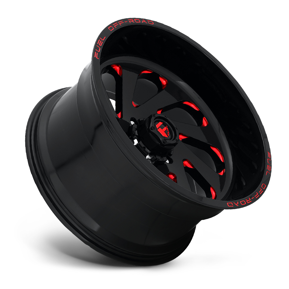 Fuel Bolt On Cap For 6x135 Gl-blk/red