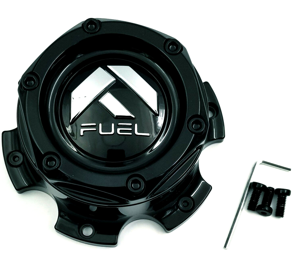 Fuel Dually 10x225 Front Cap-gloss Blk