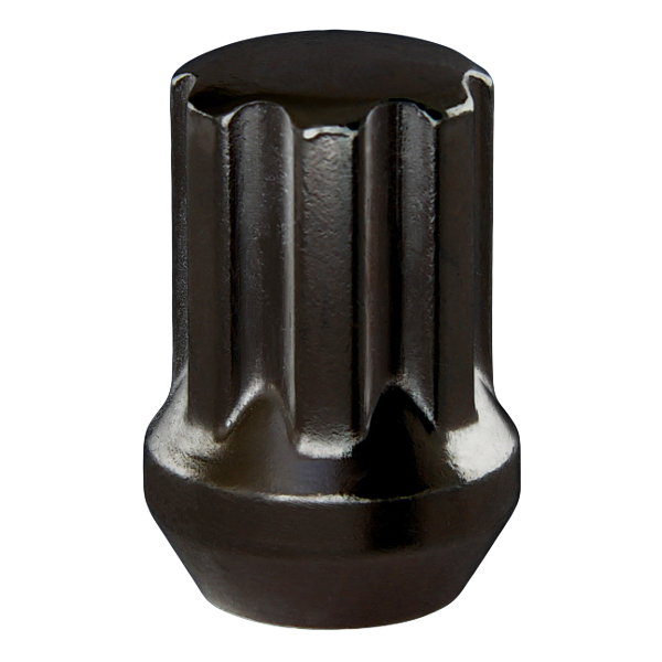 14x1.50 Spline Nut 7 Spline Black Chrome