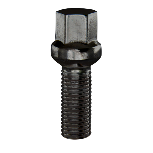 14x1.50 Bolt Radius R13 17mm Shank 28mm Black Chrome