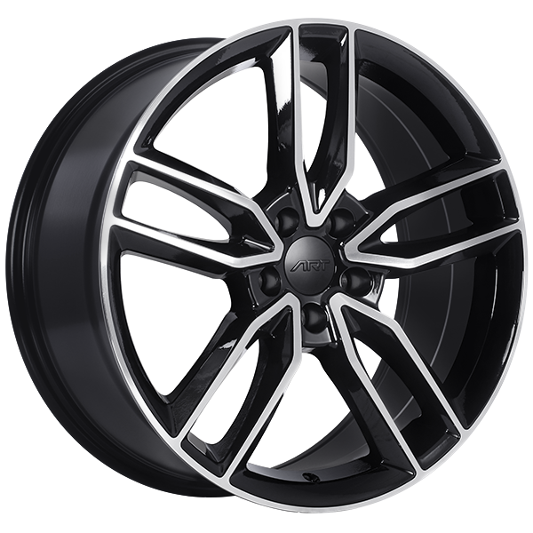 ART Replica 177 18x8.0 5x112 35 66.6mm Gloss Black - Machined Face