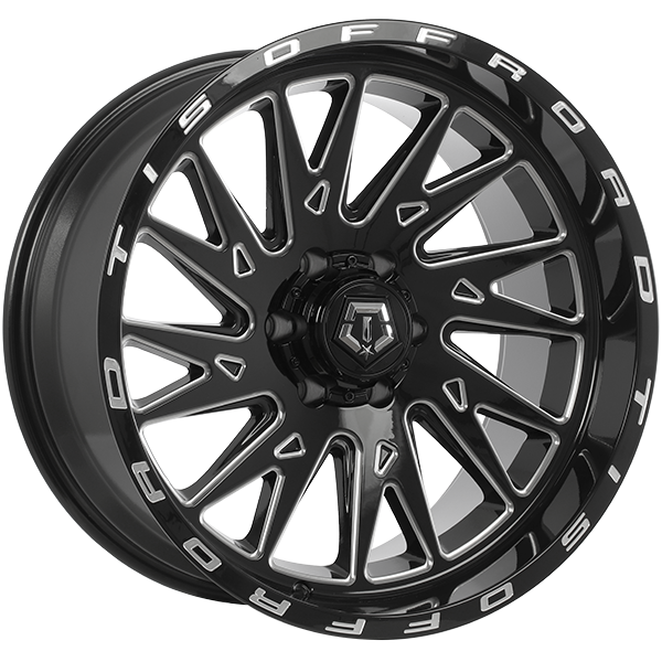 TIS Wheels 547 20x10.0 6x135 -19 87.1mm Gloss Black - Milled Edge