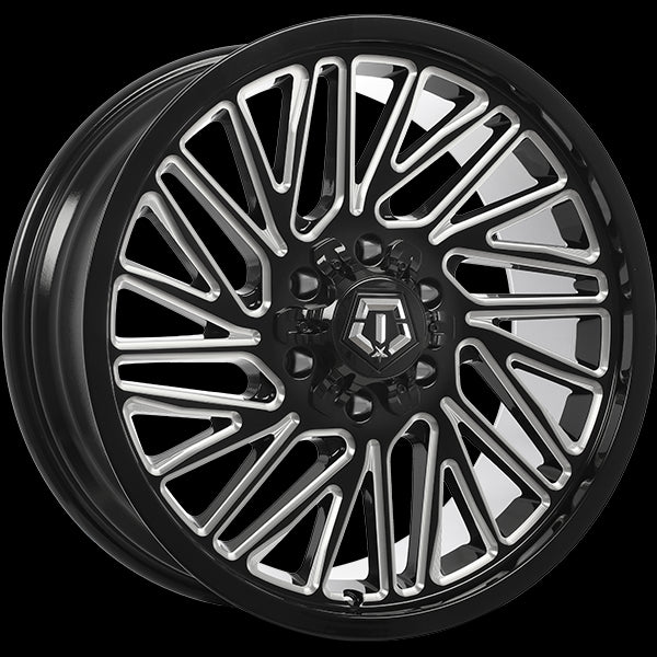 TIS Wheels 553 20x9.0 6x135 / 6x139.7 -12 106.1mm Gloss Black - Milled Edge