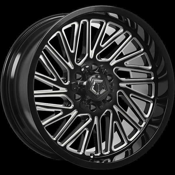 TIS Wheels 553 20x10.0 6x135 / 6x139.7 -12 106.1mm Gloss Black - Milled Edge