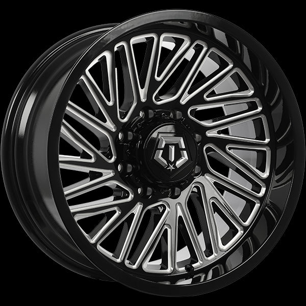 TIS Wheels 553 20x10.0 8x165.1 -12 125.2mm Gloss Black - Milled Edge