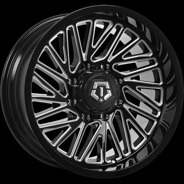TIS Wheels 553 20x10.0 8x180 -12 124.3mm Gloss Black - Milled Edge