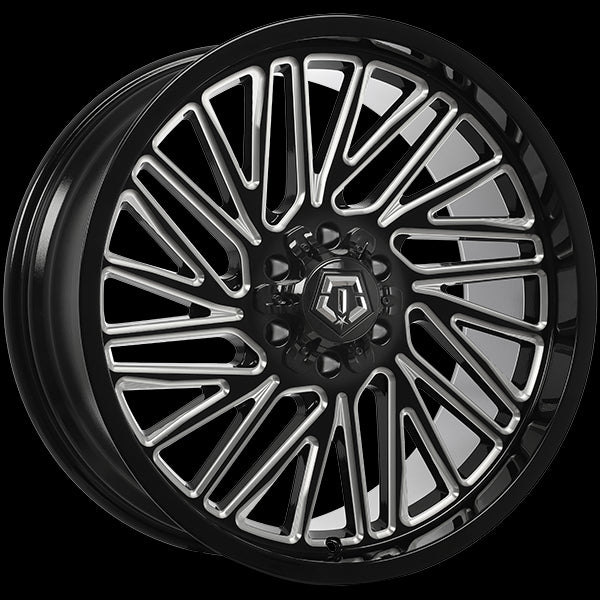 TIS Wheels 553 22x10.0 6x135 / 6x139.7 10 106.1mm Gloss Black - Milled Edge