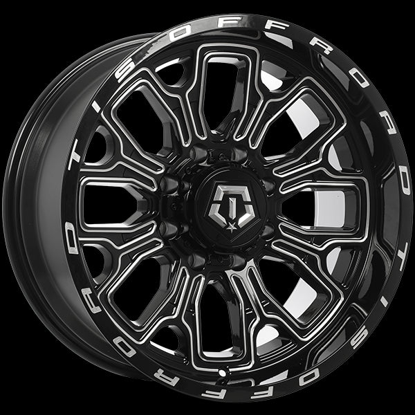 TIS Wheels 560 20x10.0 8x170 -19 125.2mm Gloss Black - Milled Edge