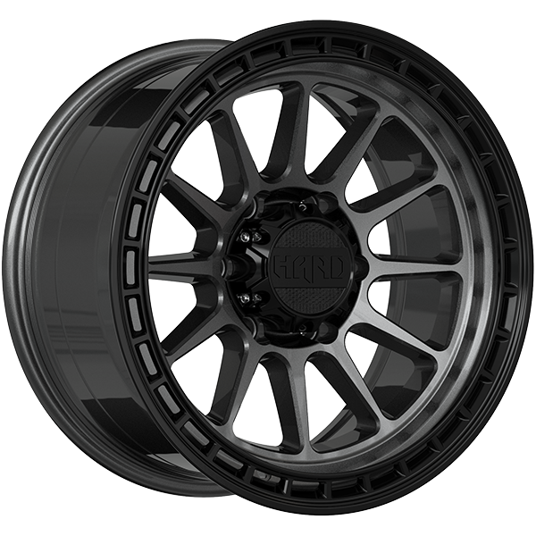 Ruffino Hard Mojave 17x8.5 6x139.7 -6 93.1mm Satin Grey - Black Lip