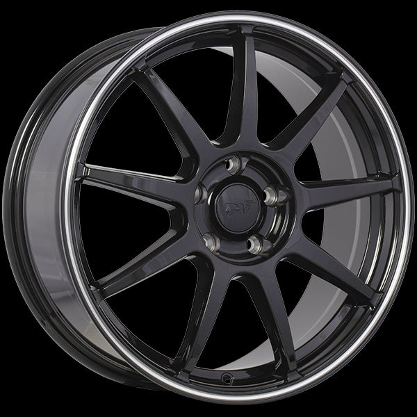 DAI Wheels Rev 15x6.0 5x100 40 73.1 Gloss Black - Machined Lip