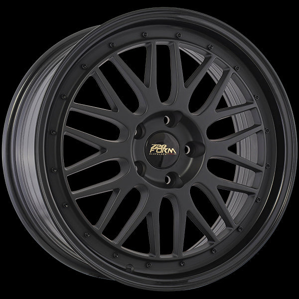 720 Form FF14 17x7.5 5x114.3 35 73.1 Satin Black - Gloss Black Lip