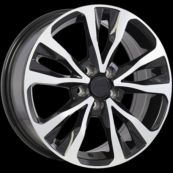 ART Replica 126 17x7.0 5x114.3 35 60.1 Gloss Black - Machined Face