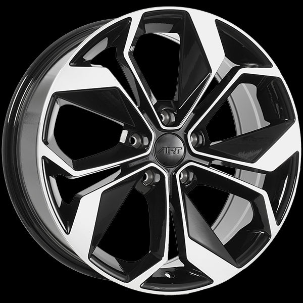ART Replica 309 17x7.0 5x114.3 35 66.1 Gloss Black - Machined Face
