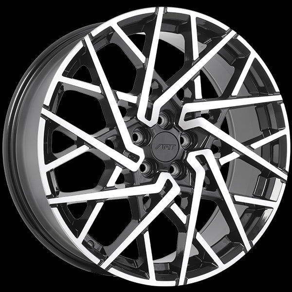 ART Replica 389 20x8.0 5x108 49 63.4 Gloss Black - Machined Face