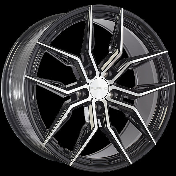 Ruffino Eleganza 18x8.0 5x114.3 40 67.1 Gloss Black - Machined Face