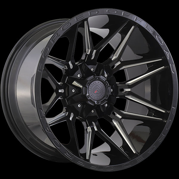 Forged Wheels XR111 20x10.0 6x135 / 6x139.7 -12 108.1 Gloss Black - Milled Edge