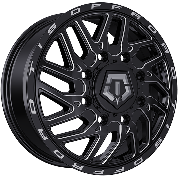 TIS 544 20x8.25 8x200 127 156.17 Gloss Black - Milled Edge