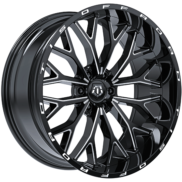 TIS 565 20x9.0 6x139.7 18 106.1 Gloss Black - Milled Edge