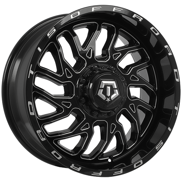TIS 544 20x9.0 6x135 / 6x139.7 1 106.1 Gloss Black - Milled Edge