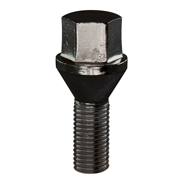 15x1.25 Bolt Conical 60 Hex 17 Shank 32mm Black