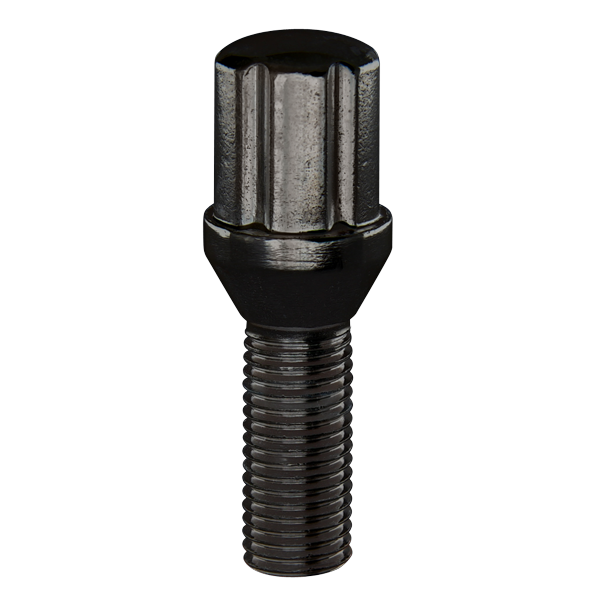 14x1.50 6 Spline Bolt 60 48mm Black Chrome