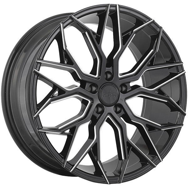 720 Luxury LX6 20x8.5 5x114.3 35 73.1 Gloss Black - Milled Edge