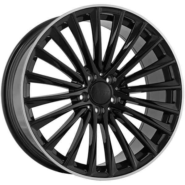 ART Replica 339 20x9.5 5x112 45 66.6 Gloss Black - Machined Lip