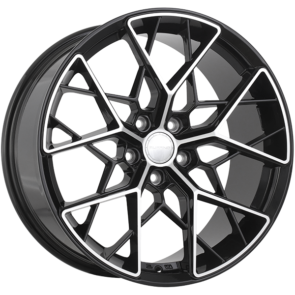 Ruffino Corsa 19x8.5 5x114.3 35 67.1 Gloss Black - Machined Face
