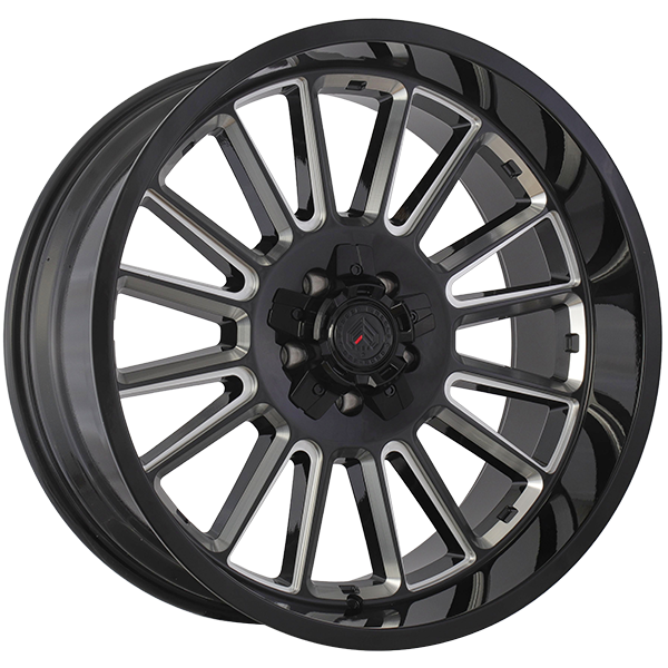 Forged Wheels XR12 22x10.0 5x127 / 5x139.7 -19 77.8 Gloss Black - Milled Edge