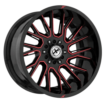 XF Offroad XF-230 22x10 6x135 / 6x139.7 -18 106.4 Black Machined Red