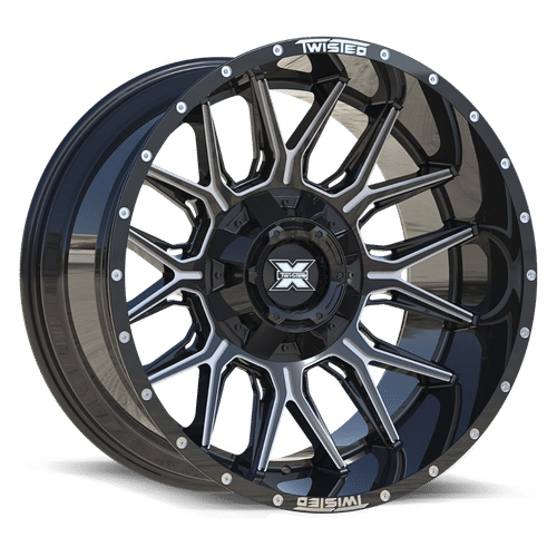 Twisted Off-Road TW1 20x9 8x165.1 / 8x170 12 NA Gloss Black Milled